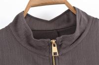 Conjunto de Verano Informal para Mujer OUWU Pantalones de Cintura Alta y Camisa con Cordones y Cremallera - details 3