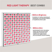 Panel de terapia de luz roja infrarroja lejana, cuidado de la belleza, rojo profundo 660nm y infrarrojo cercano 850nm, Combo de luz (225 LED) - details 2