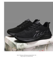 NOVEDAD DE VERANO 2024, zapatos Flyknit de estilo de pareja ligeros y transpirables deportivos negros puros para hombre - details 10