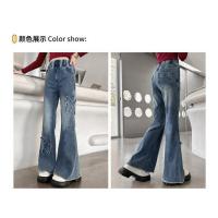 Pantalones Vaqueros para Niñas Primavera 2024 Nuevos Pantalones Acampados para Niños Medianos y Grandes Moda de Ocio Casual para Primavera y Otoño - details 9