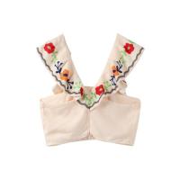 OUWU Conjunto de Top corto estampado para mujer, manga elegante con volantes, cuello cuadrado, sin mangas, Falda plisada de cintura alta, nuevo para 2024 - details 3