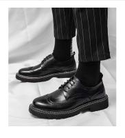 Zapatos casuales de cuero Oxford de diseñador para hombre, fáciles de usar, punta redonda alta, talla grande, nuevo modelo - details 5