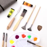 Pinceles de Pintura para Artistas con 24 Piezas Set de Arte Portátil para Principiantes en Acuarela Acrílica y Óleo Pintura de Cuerpo y Rostro con Bolsa de Roll-up - details 6