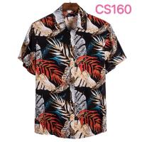 Camisa ajustada de manga corta para hombre, ropa informal con estampado grande, novedad de verano, 2021 - details 0