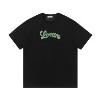 LOVE bordado de letras delanteras y traseras, camiseta holgada informal de manga corta de verano para hombre, camiseta de algodón puro de marca de moda para parejas de estilo americano - details 0