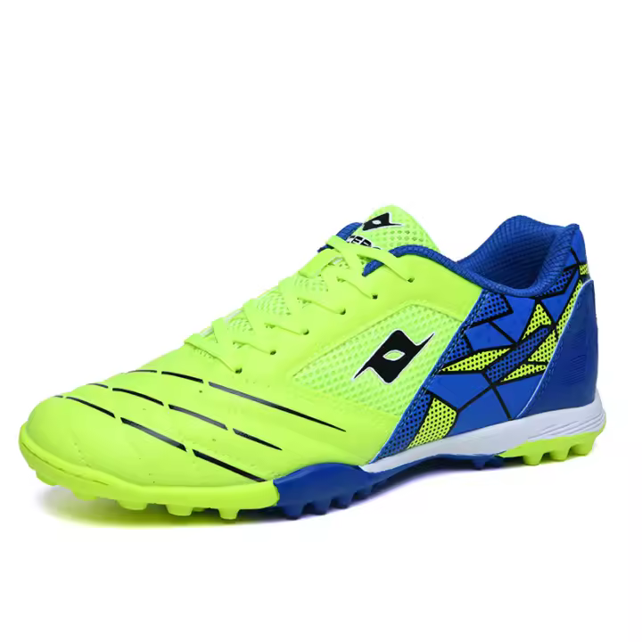 Zapatos de fútbol con tacos rotos para hombre, zapatos de entrenamiento para jóvenes, césped artificial, tacos largos, suela plana - 1