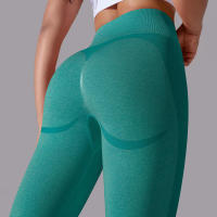 Pantalones Deportivos Sin Costuras para Mujeres Cintura Alta Yoga, Levantamiento de Glúteos, Carreras Ropa de Gimnasio - details 47