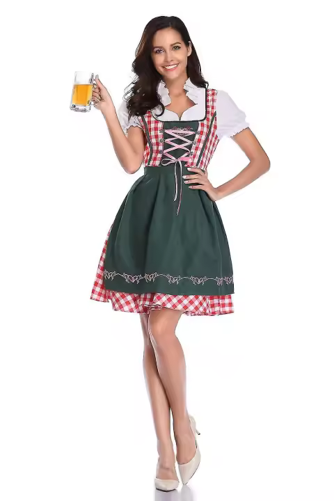 Vestido Bávaro Dirndl Traje de Fiesta de Oktoberfest Tradicional para Mujeres - 1