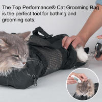 Bolsa de baño con tres cremalleras traseras para gatos, resistente a la suciedad, fácil de lavar, para baño y cuidado de gatos - details 5