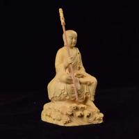 Tallado Huangyang, estatua del hogar del rey tibetano, decoración de estatua de Buda para sala de estar, artesanías de madera, regalos tallados en madera - details 1