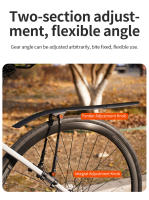 Guardabarros de Bicicleta de Carretera Rrskit Ajustable y Impermeable Manejable Plano Desmontaje Rápido 700c Eliminación de Barro - details 4