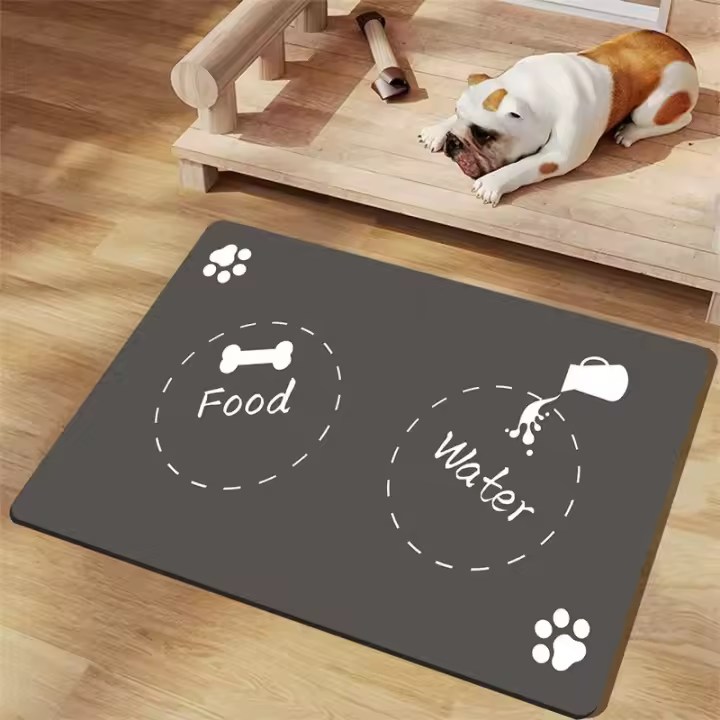Alfombrilla de alimentación para mascotas, mantel individual de secado rápido, impermeable, tazón de comida para perros y gatos - 1