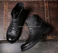 Botas de moto con estilo logo Dropshipping, botas Martin de cuero para exteriores para hombre - details 5