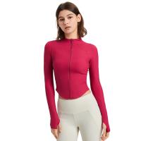 Ropa de yoga, tops deportivos de otoño e invierno para mujer, cremallera ajustada, chaquetas informales de manga larga, ropa para correr y fitness - details 0