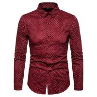 Camisa grande de hombre, estampado perenne, camisa juvenil de manga larga con lunares - details 0