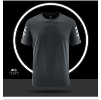 Verano de los hombres de hielo fresco tejido de manga corta tops fitness deportes transpirable fresco camiseta - details 17