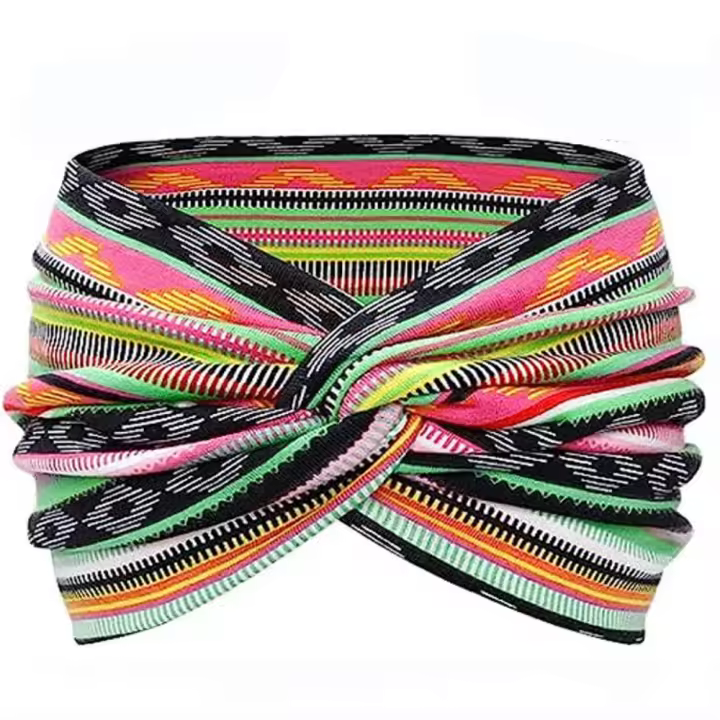 3 Moda Mujer ancho Brim Bandas para la figura color sólido elástico Telas Cruz Accesorios de pelo Yoga Correr Deporte diadema - 1