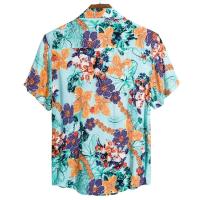 Camisa ajustada de manga corta para hombre, ropa informal con estampado grande, novedad de verano, 2021 - details 5
