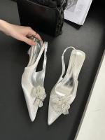 Nuevas Sandalias de Flores con Diamantes de Imitación Estilo de Hada, Viento, Tacón Grueso, Bolsa, Cabeza, Zapatos Individuales Vacíos - details 2
