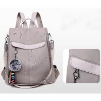 Mochila Oxford impermeable para mujer, Bolsa Escolar con bola de pelo para adolescentes, Mochila de viaje de gran capacidad - details 1