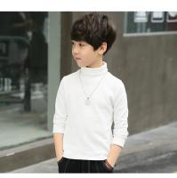 Otoño niños y niñas suéter de cuello alto suave de Color sólido niños prendas de punto de invierno camisa básica de manga larga suéter para niños niños - details 1