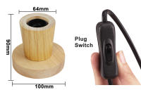 Retro Vintage Table Lamp Wood E27 Night Light 85-265V EU Plug For Bedroom Bedside Desk Lamp Floor Decor Multiple shapes - details 6