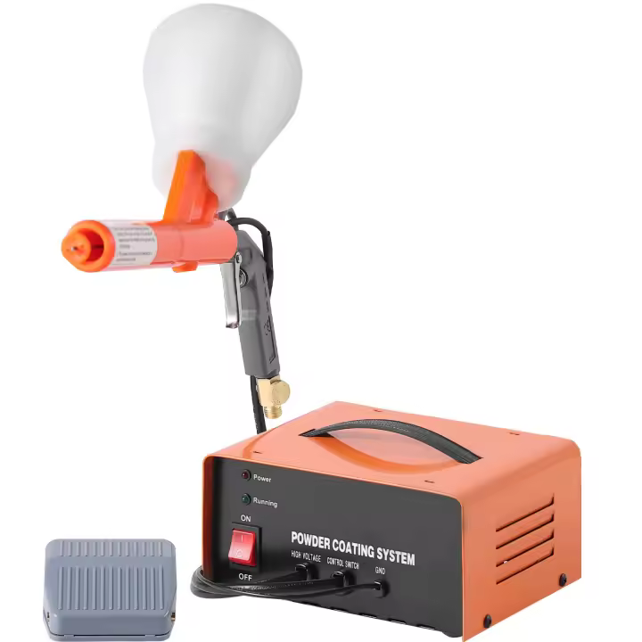 Sistema de recubrimiento en polvo SucceBuy: kit completo con pistola pulverizadora, interruptor de pie, boquillas y vasos para polvo. Salida electrostática de 50KV. Ideal para bricolaje doméstico y producción comercial. - 1
