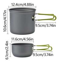 Cubierta de Cocina Portátil para Acampar al Aire Libre Utensilios de Picnic Antiadherentes Fáciles de Limpiar para 1-2 Personas Deportes y Exteriores - details 5