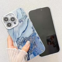 Funda de lujo con marco chapado y pintado de mármol IMD para iPhone 16 Pro Max 15 Pro 14 Pro - details 12