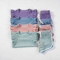 Conjunto De Verano Para Bebé Niña 2024 Shorts Y Camiseta Cómodo Transpirable Ropa De Casa Estilo Casual Sin Mangas Cuello Redondo - details 18