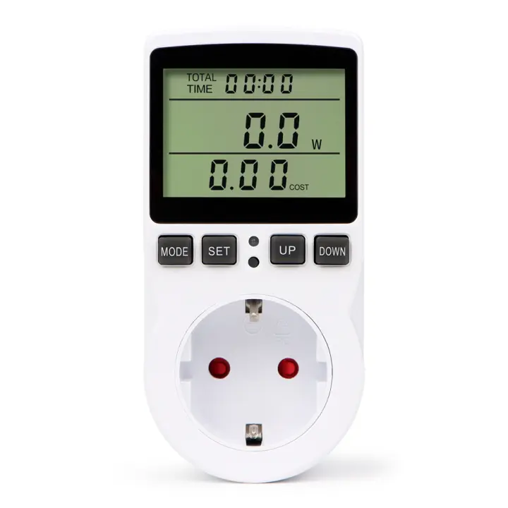 Medidor de potencia de CA, voltímetro Digital LCD, vatímetro de consumo, medidor de energía eléctrica, Monitor Analizador de coste KWH, enchufe de la UE - 1