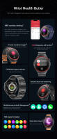 2025 nuevo Reloj inteligente de grado médico HRV para hombres azúcar en sangre presión arterial ritmo cardíaco 1,43 pulgadas Super Retina 360*360 Pantalla AMOLED 530mAh batería Bluetooth llamada salud Smartwatch - details 4