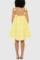 Vestido de vacaciones casual suelto con tirantes de satén nuevo europeo y americano de primavera verano 2025 para mujeres. - details 8