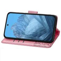 Funda de teléfono de cuero PU con estampado floral de mariposa con ranuras para efectivo/tarjetas para Google Pixel 9 - details 1