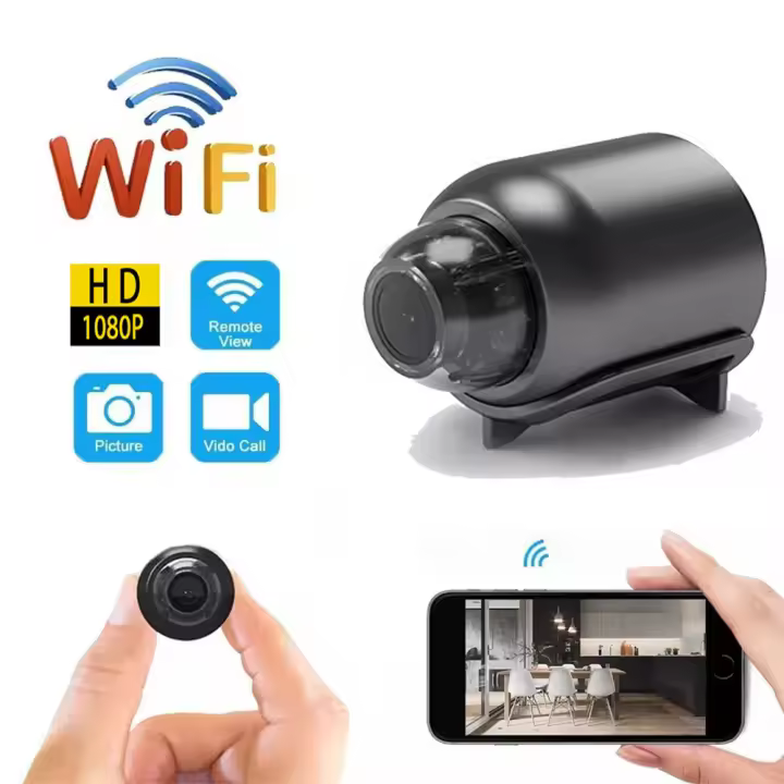Minicámara HD X5 de 1080P con WiFi, Detector de sonido incluido, Control por aplicación para el hogar y la Oficina, 140 grados, Micro USB, Monitor de bebé - 1