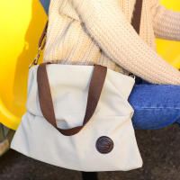 Bolso de mano informal europeo y americano para mujer, bandolera de hombro portátil de lona Simple, bolso cruzado de gran capacidad - details 6