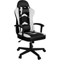 Reclinable con Cojín Lumbar y Cervical |   Respaldo Alto Acolchado |   Altura ajustable |   Ruedas Giratorias 360 °   y Reposabrazos |   Ideal Ordenador, Oficina, Videojuego o Escritorio - details 0