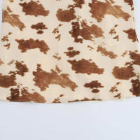 TRAFZA 2025 vestido de noche estampado a la moda para mujer, vestidos por debajo de la rodilla de verano para mujer, vestidos sin mangas con cuello en V y cremallera trasera sin espalda - details 8