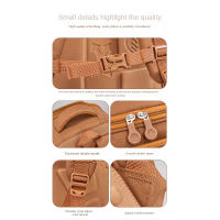 Mochila impermeable de capibara con insignia de tarjeta, muñeca, mochila escolar de gran capacidad, protección de la columna vertebral, correas anchas, mochila para estudiantes - details 8