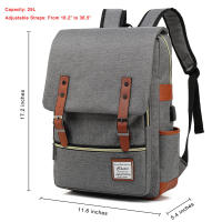 Mochila escolar adolescentes para portátil con puerto de carga USB, elegante mochila de viaje resistente al agua - details 11