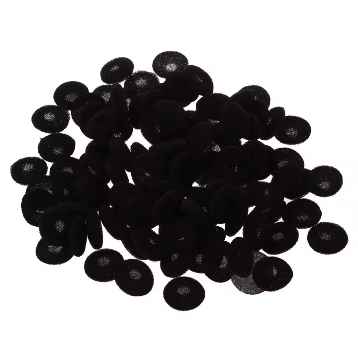 Recambio de almohadillas para auriculares, cubierta de esponja negra para auriculares, 100 piezas - 1