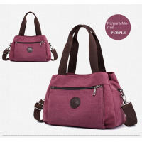 Bolso de lona para mujer, bolso de hombro informal para mujer, bolso de mensajero portátil de Color sólido que combina con todo - details 8
