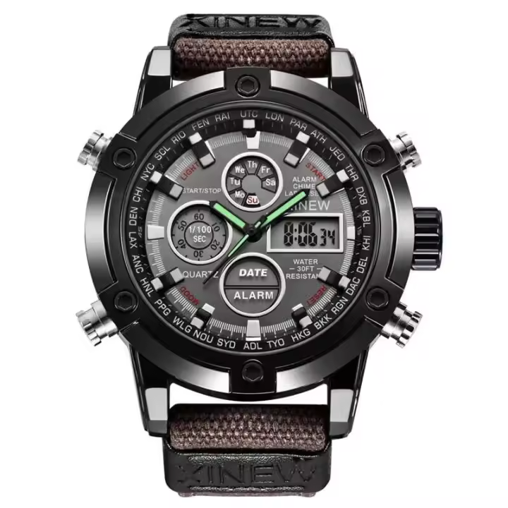 Reloj de negocios con cronógrafo Original de lujo de primera calidad para Hombre, Reloj para Hombre con alarma de nailon, movimiento multifunción, 시계 Erkek Kol Satleri - 1