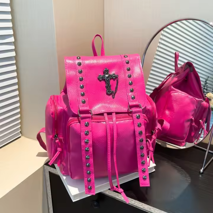 Mochila de gran capacidad resistente al viento Bolso de mujer de nylon para comercio exterior - 1