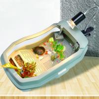 Widen-tanque de plástico antideslizante para tortugas, refugio desmontable de doble capa para tortugas, peceras pequeñas, reptiles - details 6