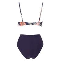 Conjunto de Bikini Sexy de dos piezas para mujer, ropa de playa Unicolor con realce, Tr de verano, Bikini Triangular, baño Ba de cintura, 2024 - details 46