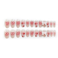 Kit de uñas de Gel de corazón con clase, Kit de manicura de dedos artificiales para bricolaje en casa, pegamento largo - details 4