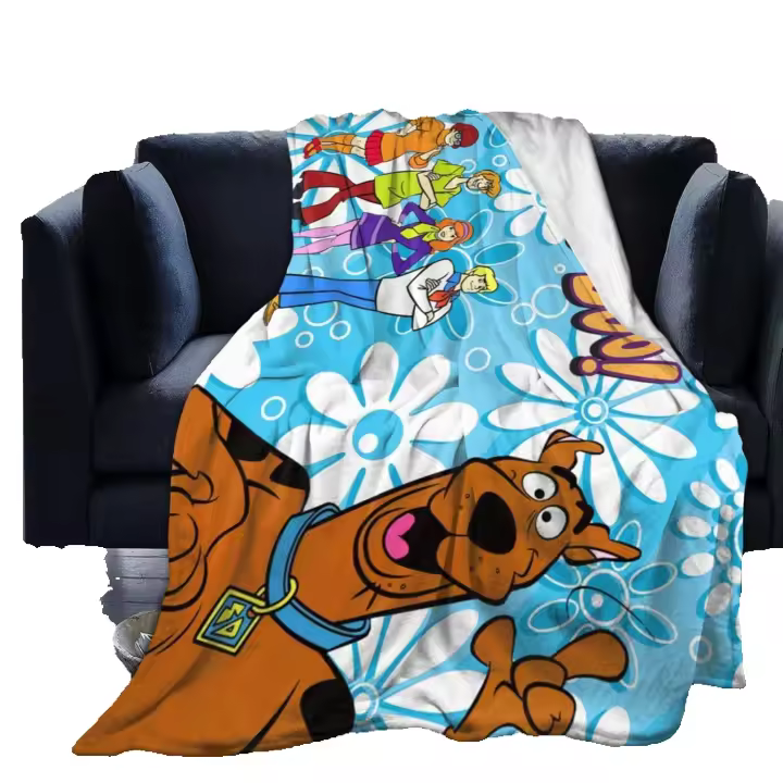 Manta de franela súper suave para adultos, niños, hombres y mujeres, cómoda, s-co-o-b-y d-o-o, para el hogar, cama, sofá, silla, todas las estaciones, X352 - 1
