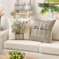 Funda de Lino con Patrón Geométrico para sofá, cobertor decorativo para Sala de Estar, Jardín y Coche, 4 unidades - details 2