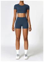 Pantalones cortos deportivos para mujer, mallas para Yoga, pantalones cortos para correr, a prueba de sentadillas, cintura alta, pantalones cortos ajustados para Fitness, pantalones cortos de entrenamiento con realce para ciclismo y gimnasio - details 9